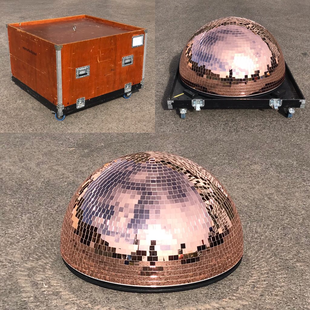1m rose gold half mirror ball (internal rotator) Mirror Ball Paul