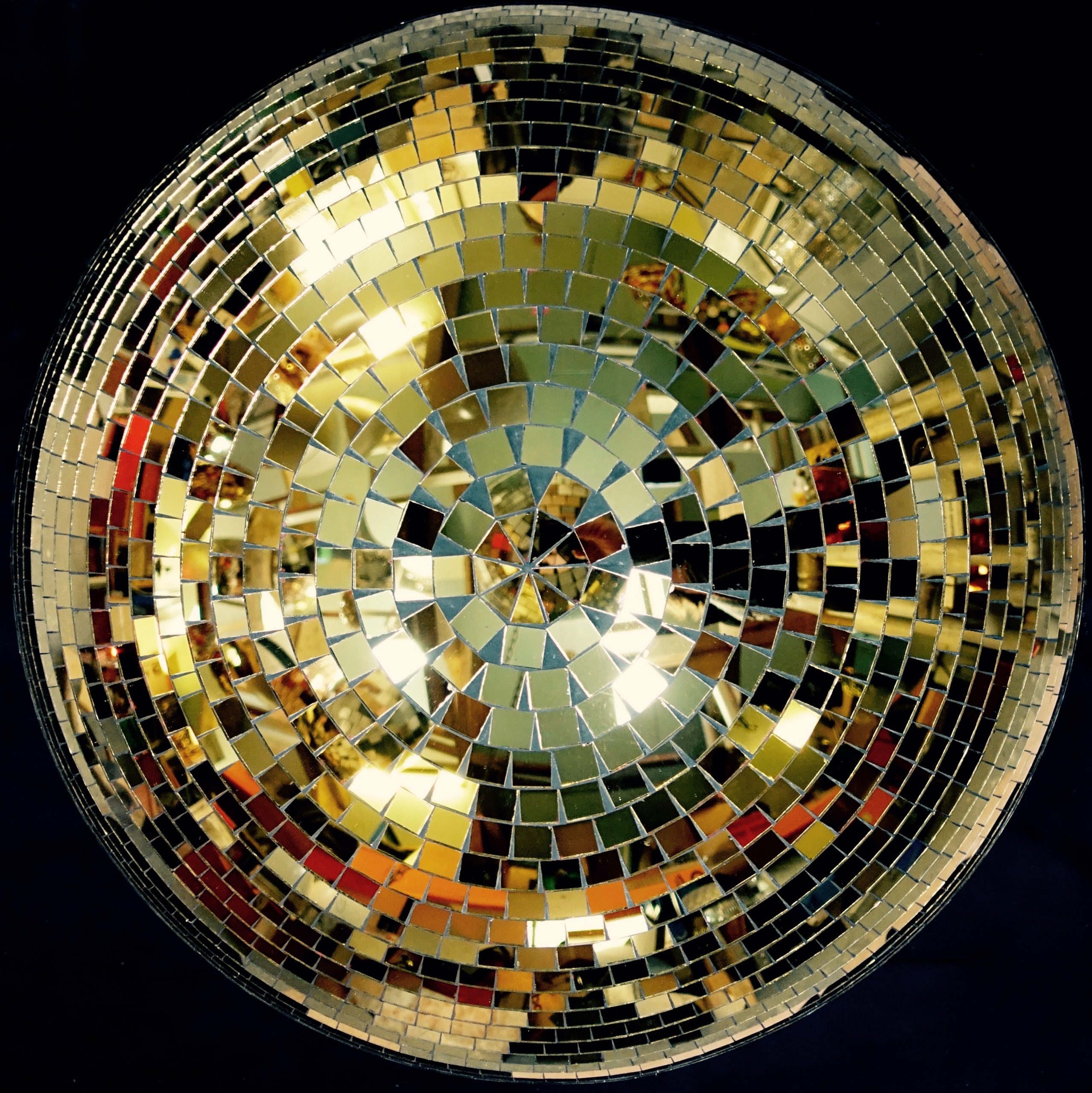 1m gold mirror ball approx weight 35kg dry hire fee - £225 purchase price - POA