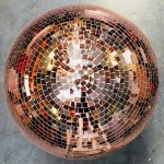 1m rose gold mirror ball approx weight 35kg dry hire fee - £225 purchase price - POA