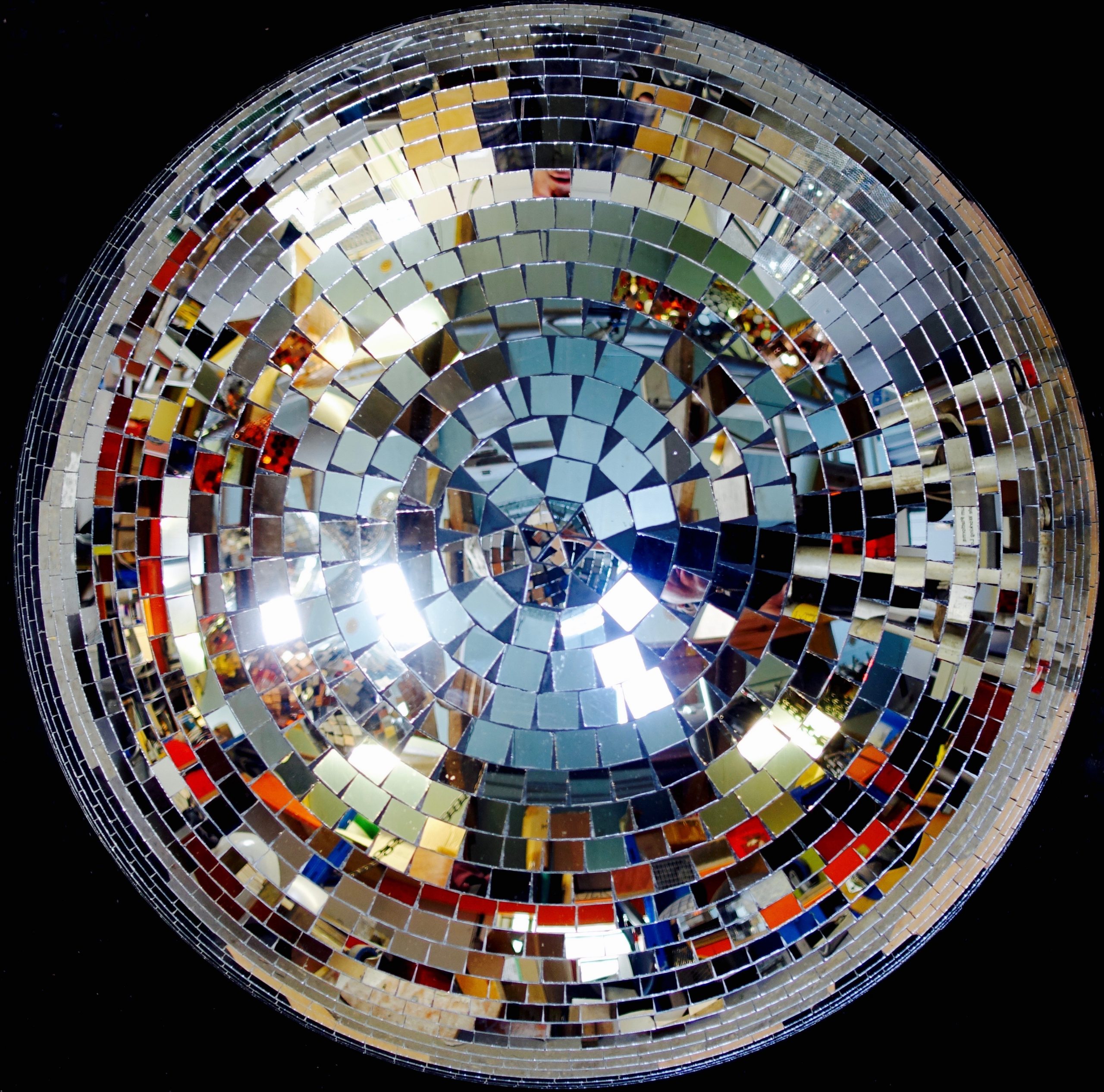 1m silver mirror ball approx weight - 30kg dry hire fee - £195 purchase price - POA