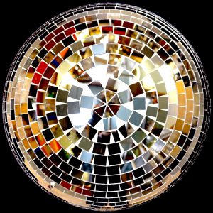 600mm rose gold mirror ball approx weight 10kg dry hire fee - £100 purchase fee - POA