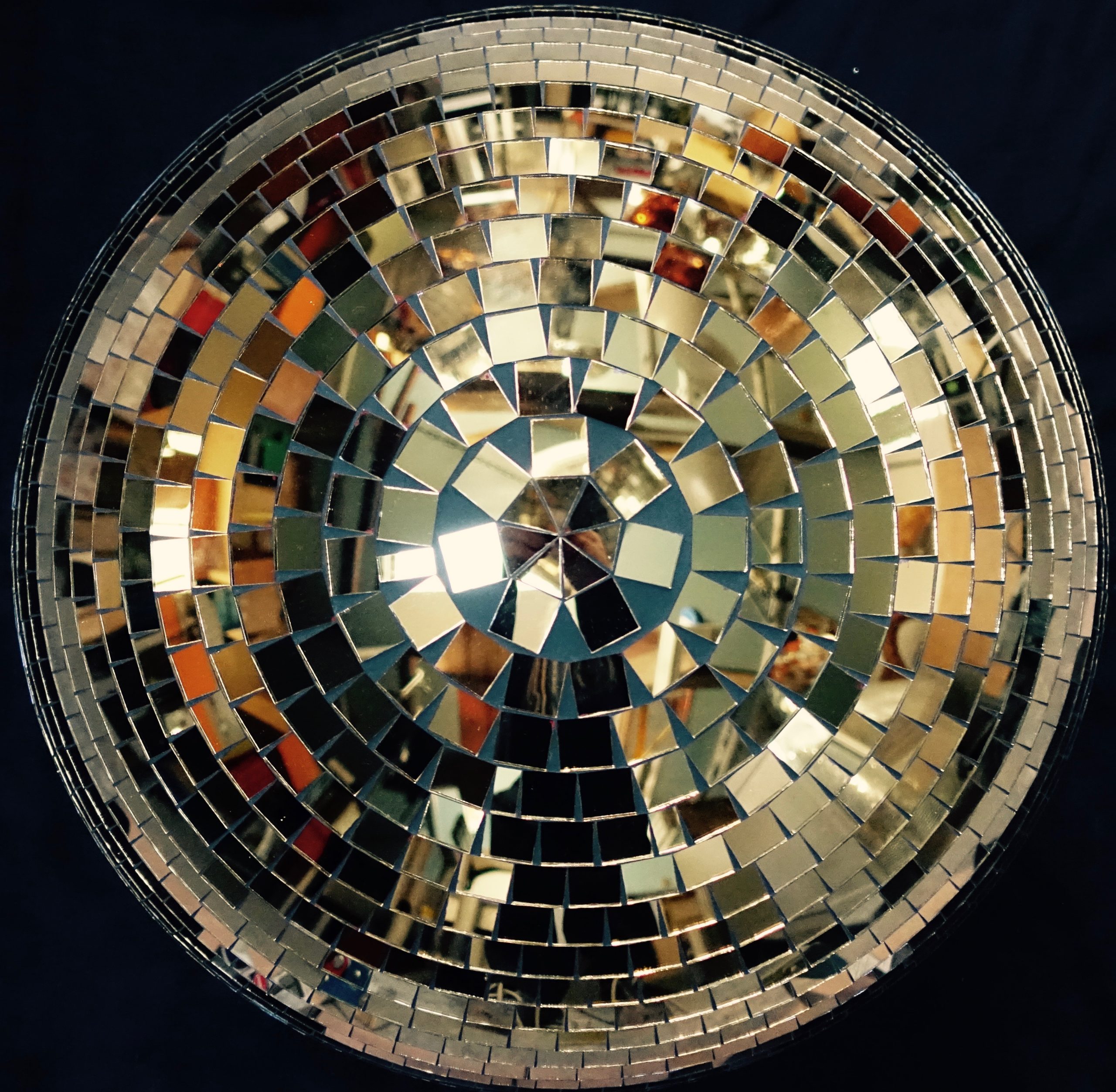 750mm gold mirror ball approx weight 25kg dry hire fee - £130 purchase price - POA