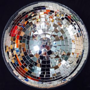 750mm silver mirror ball approx weight 25kg dry hire fee - £110 purchase price - POA