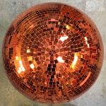 1m blood orange mirror ball approx weight 35kg dry hire fee - £225 purchase price - POA