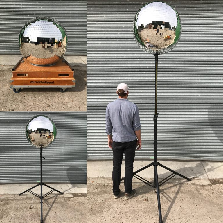 750mm silver freestanding Mirror Ball Paul